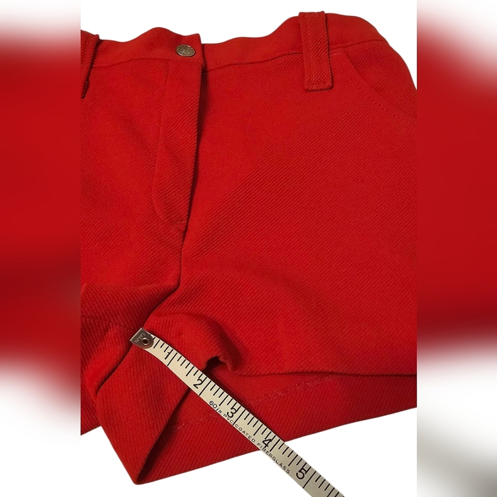 Vintage 70s Sears Women's High Waist Red Shorts Size 7 - Picture 8 of 10